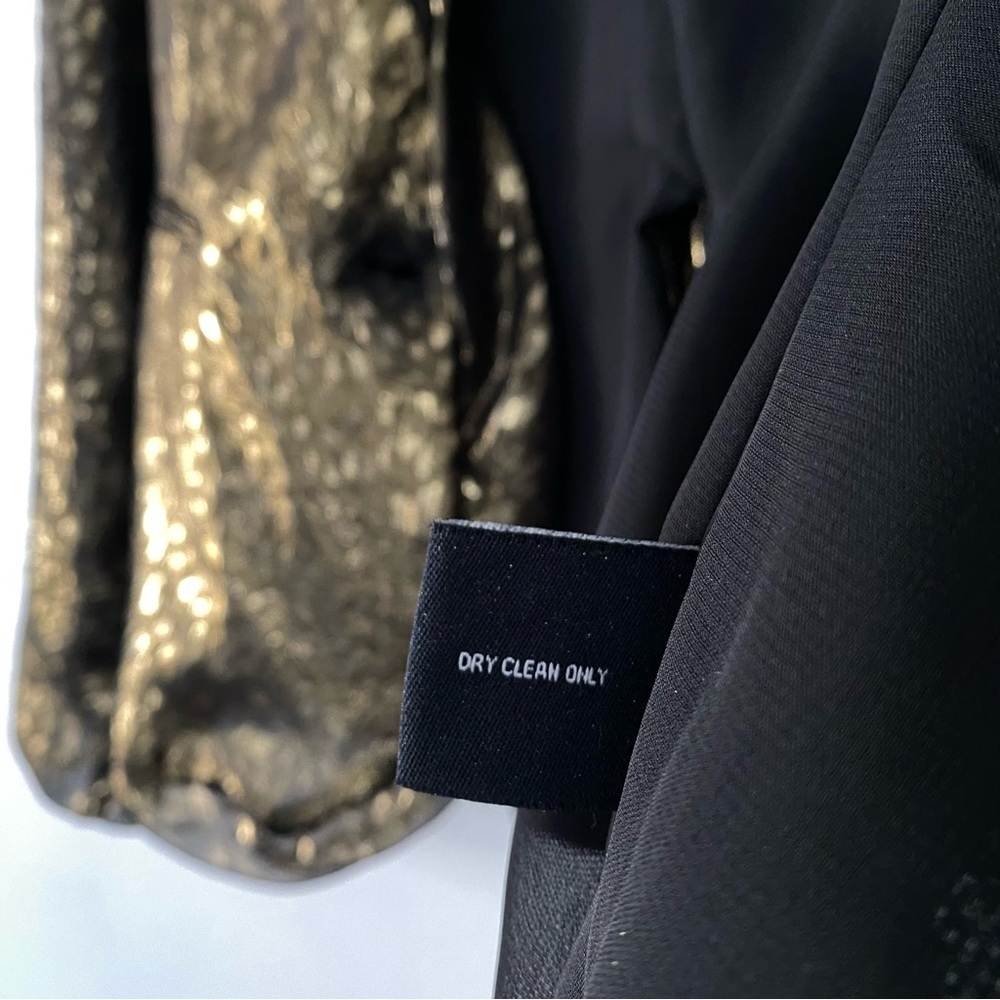 Walter Baker Genny sheer gold black lightweight leopard jacket blazer XS - Picture 7 of 11